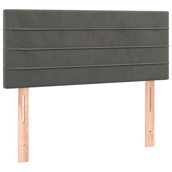 vidaXL Tête de lit Gris foncé 90x5x78/88 cm Velours