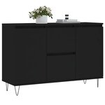 vidaXL Buffet noir 101 5x35x70 cm bois d’ingénierie