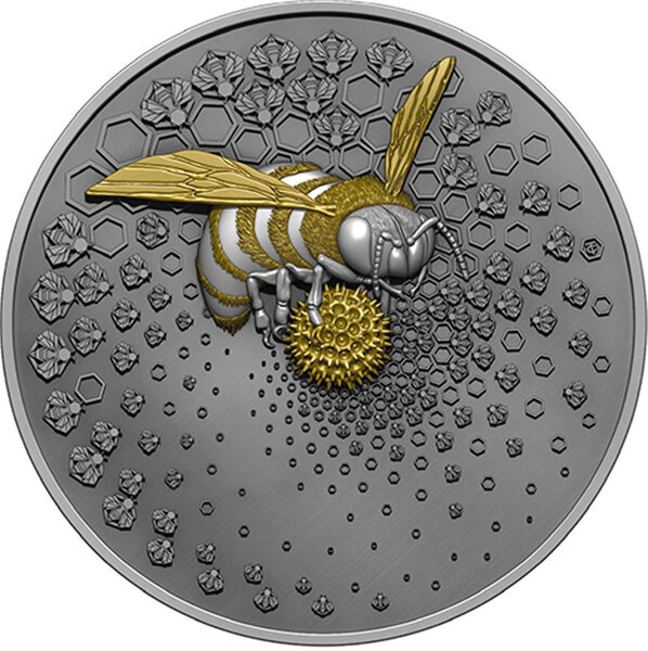 Monnaie en argent 25 dollars g 62.2 (2 oz) millésime 2023 entoma bee