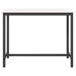 vidaXL table Blanc 100 x 50 x 77 cm Bois d'ingénierie et acier