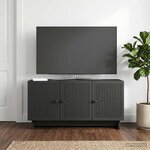 vidaXL Meuble TV Noir 99 x 34 5 x 50 cm Bois d'ingénierie