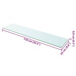 vidaXL Panneau pour étagère Verre transparent 110 x 25 cm