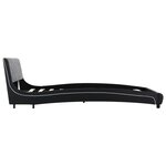 Vidaxl lit avec matelas noir similicuir 120 x 200 cm