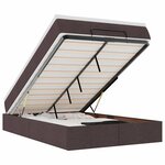 vidaXL Cadre de lit ottoman avec matelas marron foncé 120x200 cm tissu