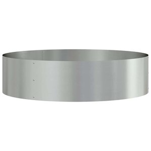 vidaXL Cache-pot de jardin Argent 80 x 80 x 20 cm Acier galvanisé