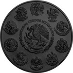 DAMA DE LA MUERTE Black Ruthenium 1 Once Monnaie Argent Mexique 2023