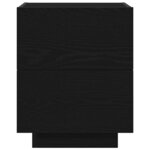vidaXL Table de chevet avec tiroir 2 Pièces Chêne noir 45 x 40 x 55 cm