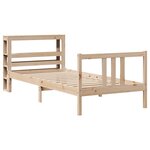vidaXL Cadre de lit avec tête de lit sans matelas 90x190 cm
