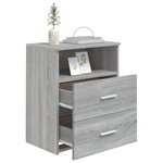 vidaXL Tables de chevet 2 Pièces Sonoma gris 50x32x60 cm