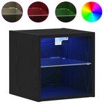 Cabinet TV LED vidaXL 2 Pièces Chêne Noir 30x28 5x30 cm Bois contraint