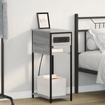 vidaXL Cabinet de chevet Sonoma gris 28.1 x 40.9 x 75 cm
