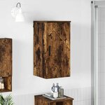 vidaXL Cabinet de salle de bain Chêne fumé 30 x 31 5 x 61 cm