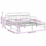 Cadre de lit vidaXL blanc avec lit gigogne 90x190 cm en acier