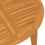 vidaXL Table de jardin Ø110x75 cm Bois d'acacia solide