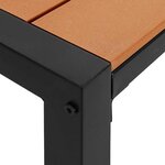vidaXL Ensemble de salle à manger pour jardin 3 Pièces Marron Acier