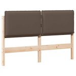 vidaXL Tête de lit capitonnée Gris Naturel et Clair 135 cm Pin massif