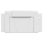vidaXL Coussin de tête de lit blanc 100 cm similicuir