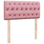 vidaXL Sommier à lattes de lit avec matelas Rose 90x190 cm Velours