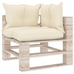 Vidaxl salon de jardin palette 5 pièces avec coussins bois de pin