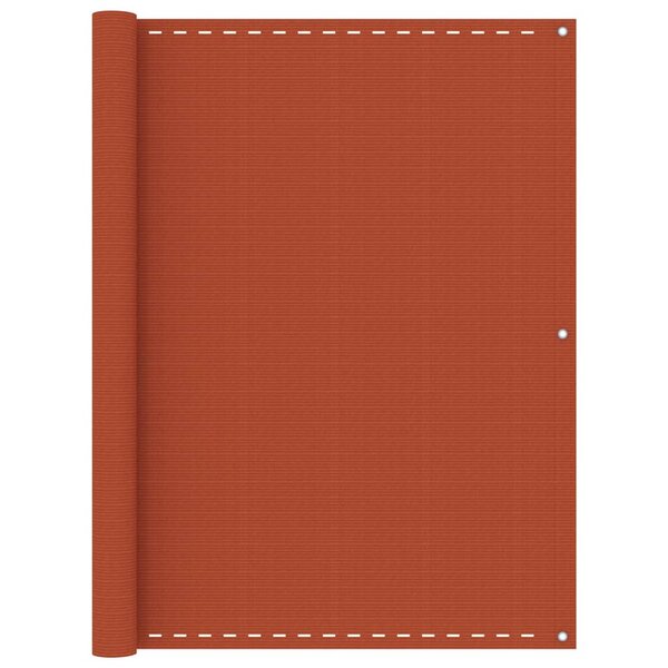 vidaXL Écran de balcon Orange 120x500 cm PEHD