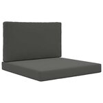 vidaXL Coussin de canapé d'extérieur 2 Pièces Anthracite Polyester