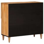 vidaXL Buffet avec porte Naturel 80 x 33 x 75 cm Bois de mangue massif
