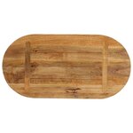 vidaXL Dessus de table 80x40x3 8 cm ovale bois massif de manguier