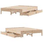 vidaXL Cadre de lit sans matelas 120x190 cm bois de pin massif