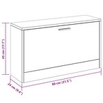 vidaXL Banc à chaussures Blanc brillant 80x24x45 cm Bois d'ingénierie