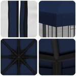 vidaXL Abri de jardin avec parois 3 x 3 m Bleu Polyester et Acier