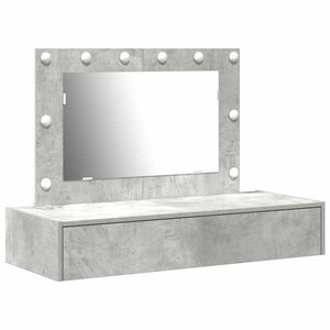 vidaXL Table de Toilette Gris 100 x 40 x 70 cm Bois d'ingénierie