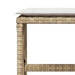 vidaXL Tabourets de jardin et coussins lot de 4 beige 41x41x36cm rotin