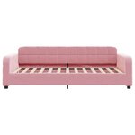 vidaXL Lit de jour avec gigogne et tiroirs rose 80x200 cm velours