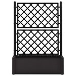 vidaXL Lit surélevé de jardin treillis système d'arrosage Anthracite