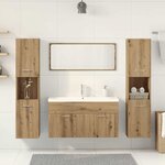 vidaXL Ensemble de meubles salle de bain 5 Pièces bois d'ingénierie