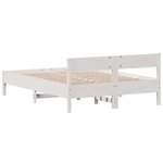 vidaXL Cadre de lit sans matelas blanc 150x200 cm bois de pin massif