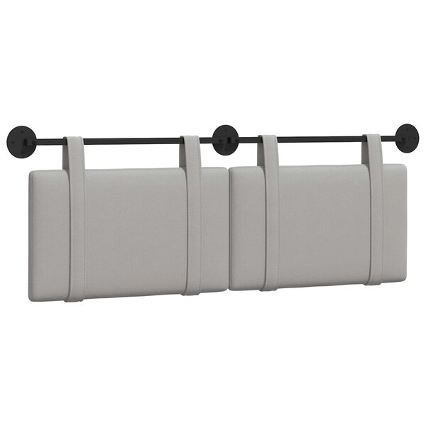 vidaXL Tête de lit suspendue Gris nuage Tissu