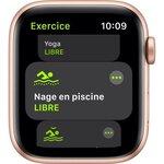 Apple Watch SE GPS, 44mm Boîtier en Aluminium Or avec Bracelet Sport Rose des Sables