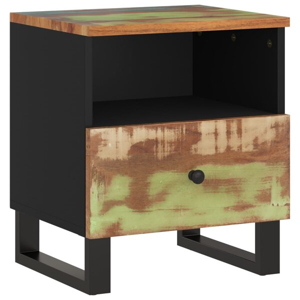 vidaXL Table de chevet Bois de récupération et d'ingénierie