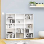 vidaXL Armoire à CD Blanc 100x23x89 5 cm Bois d’ingénierie