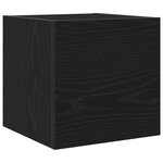 Armoires TV murales vidaXL 2 Pièces Chêne noir 30 5x30x30 cm