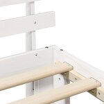 vidaXL Cadre de lit en bois blanc Blanc Bois 150 x 200 cm Durable