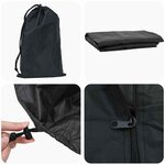 vidaXL Housse de Table de Pingpong Uni Noir 165 x 70 x 185 cm tissu