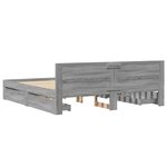 vidaXL Cadre de lit avec tête de lit sonoma gris 180x200 cm