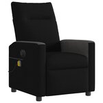 vidaXL Fauteuil de massage inclinable électrique Noir Tissu