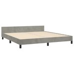 vidaXL Cadre de lit sans matelas gris clair velours