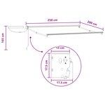 vidaXL Auvent rétractable électrique Sable 100  Polyester et Aluminium