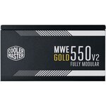 COOLER MASTER MWE Gold 550W FM V2 - Alimentation 550W 100% modulaire  (Certifiée 80 Plus GOLD Garantie 5 ans) Câbles plats noir