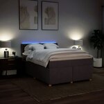 vidaXL Sommier à lattes de lit avec matelas Marron foncé 140x190 cm