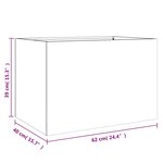 vidaXL Jardinière vert olive 62x40x39 cm acier laminé à froid